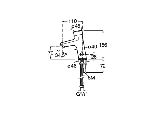 Смеситель для раковины Roca Fluent 5A3B24C00 Смеситель для раковины Roca Fluent 5A3B24C00