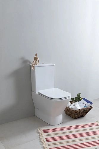 Чаша напольного унитаза Aquanet Fine Rimless FINE-C Soft Close FINE-C с сиденьем Чаша напольного унитаза Aquanet Fine Rimless FINE-C Soft Close FINE-C с сиденьем