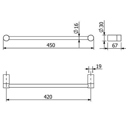 Полотенцедержатель Kludi VELA R 58980N1 брашированная бронза Полотенцедержатель Kludi VELA R 58980N1 брашированная бронза