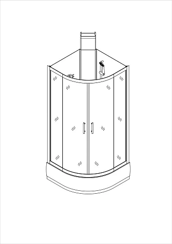 Душевая кабина Taliente с гидромассажем, 100x100x220см, четверть круга, профиль черный, прозрозрачно TA-100CB Душевая кабина Taliente с гидромассажем, 100x100x220см, четверть круга, профиль черный, прозрозрачно TA-100CB