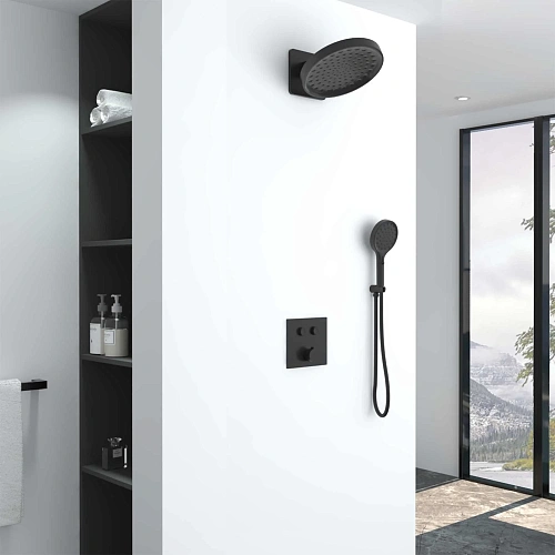 Душевая система Vincea VSFW-421I3MB встраиваемый, двухрежимный, черный Душевая система Vincea VSFW-421I3MB встраиваемый, двухрежимный, черный