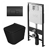Комплект унитаза D&amp;K DS1432502 DT1436025 с инсталляцией DI8055119 и клавишей смыва DB1519025