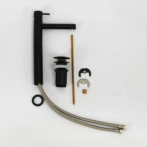 Смеситель для раковины CEZARES LEAF-LC1-L-NOP с донным клапаном черный матовый Смеситель для раковины CEZARES LEAF-LC1-L-NOP с донным клапаном черный матовый