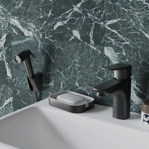 Смеситель для раковины Paini Viva Style P4YO205/574 с гигиеническим душем, черный Смеситель для раковины Paini Viva Style P4YO205/574 с гигиеническим душем, черный