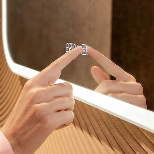 Зеркало Silver mirrors СТИВ-4 700x680 Сенсорный выключатель + ЧАСЫ ФР-00001699 Зеркало Silver mirrors СТИВ-4 700x680 Сенсорный выключатель + ЧАСЫ ФР-00001699