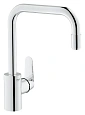 Смеситель для кухни GROHE Eurodisc Cosmopolitan с выдвижным изливом, хром (31122002) Смеситель для кухни GROHE Eurodisc Cosmopolitan с выдвижным изливом, хром (31122002)