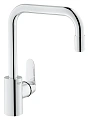 Смеситель для кухни GROHE Eurodisc Cosmopolitan с выдвижным изливом, хром (31122002) Смеситель для кухни GROHE Eurodisc Cosmopolitan с выдвижным изливом, хром (31122002)
