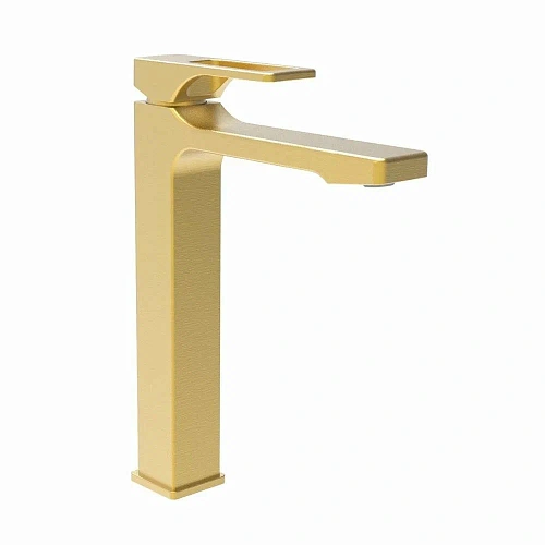 Смеситель для раковины Splenka S55.15.03 высокий, монолитный, сатин золотой Смеситель для раковины Splenka S55.15.03 высокий, монолитный, сатин золотой