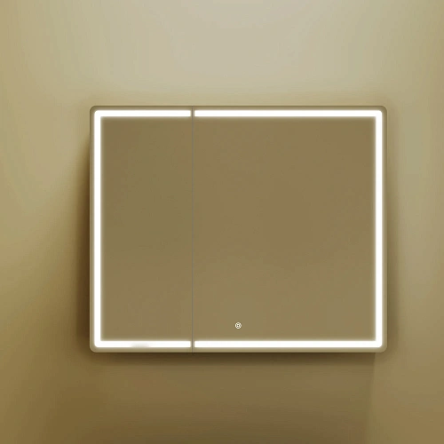 Зеркальный шкаф Sancos Mirror MI90ECH 890x150х740 мм, с LED подсветкой, дуб чарльстон Зеркальный шкаф Sancos Mirror MI90ECH 890x150х740 мм, с LED подсветкой, дуб чарльстон