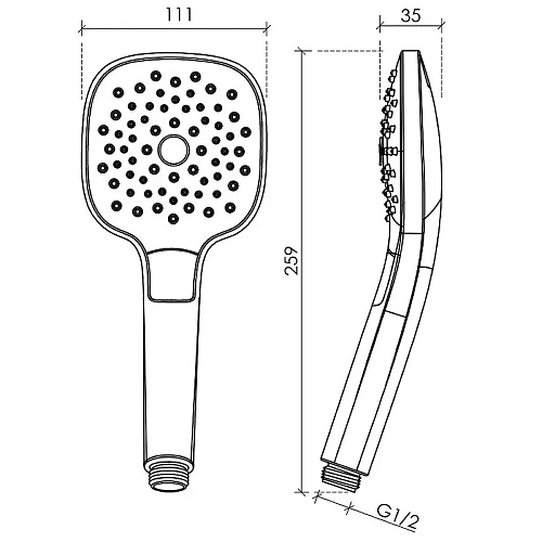Душевая лейка Sancos Magic SC6005CH 110 x110 мм, 3 режима, хром/белый Душевая лейка Sancos Magic SC6005CH 110 x110 мм, 3 режима, хром/белый