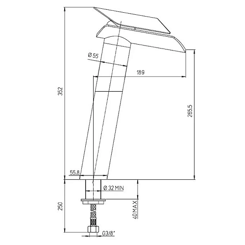 Душевой трап Paini 381AC 125х125 мм, черный матовый Душевой трап Paini 381AC 125х125 мм, черный матовый