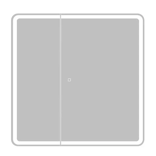 Зеркальный шкаф SPC-MAR-800/800-2A-LED-TCH 12W220-240V 800x800x150 с подсветкой и сенсорным выключателем Зеркальный шкаф SPC-MAR-800/800-2A-LED-TCH 12W220-240V 800x800x150 с подсветкой и сенсорным выключателем