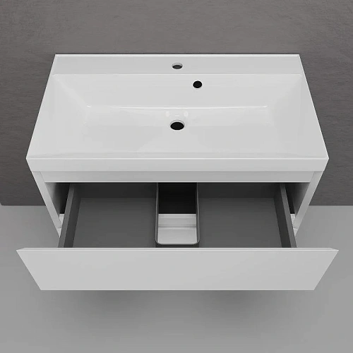 Тумба под раковину Style Line Манхэттен 80 см ЛС-00002359 подвесная, белый матовый Тумба под раковину Style Line Манхэттен 80 см ЛС-00002359 подвесная, белый матовый