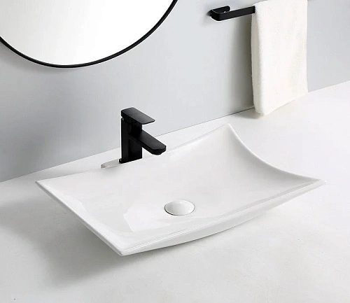 Раковина CeramaLux 9176 накладная, белый Раковина CeramaLux 9176 накладная, белый