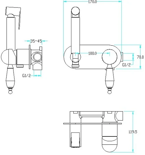 Гигиенический душ Boheme MEDICI 424-SW swarowsky Гигиенический душ Boheme MEDICI 424-SW swarowsky