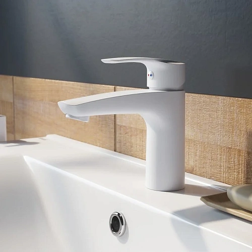 Смеситель для раковины IDDIS Ray (RAYWT00i01) белый матовый Смеситель для раковины IDDIS Ray (RAYWT00i01) белый матовый