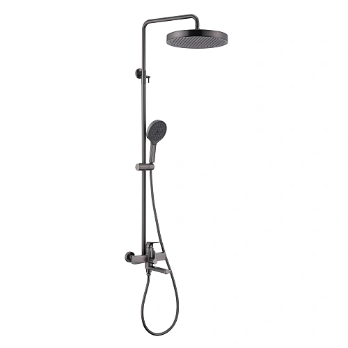 Душевая система Raglo R07.24.09 излив поворотный 20 см, графит Душевая система Raglo R07.24.09 излив поворотный 20 см, графит