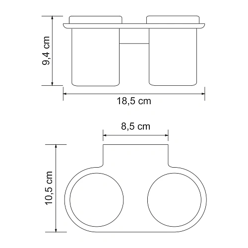 Стакан WasserKRAFT Kammel K-8328D хром Стакан WasserKRAFT Kammel K-8328D хром
