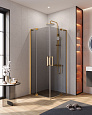 Душевой уголок CEZARES SLIDER-A-2-70/80-GRIGIO-BORO 70-80x70-80см стекло тонированное (графит), профиль брашированное золото Душевой уголок CEZARES SLIDER-A-2-70/80-GRIGIO-BORO 70-80x70-80см стекло тонированное (графит), профиль брашированное золото