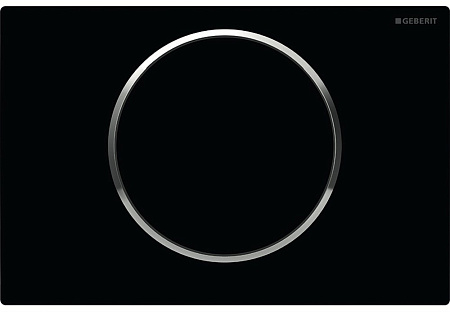 Клавиша смыва Geberit 115.758.KM.5 Sigma10 пластик, чёрный/хром глянец Клавиша смыва Geberit 115.758.KM.5 Sigma10 пластик, чёрный/хром глянец