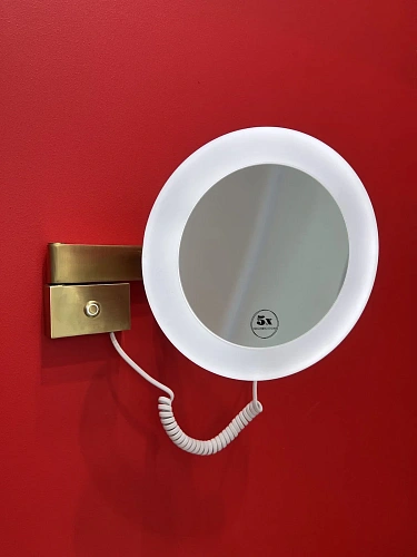 Зеркало косметическое Timo Petruma 15276/17 с подсветкой золото матовое Зеркало косметическое Timo Petruma 15276/17 с подсветкой золото матовое