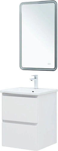 Тумба под раковину Aquanet Эмбер 50 белый матовый 00330463 напольная/подвесная Тумба под раковину Aquanet Эмбер 50 белый матовый 00330463 напольная/подвесная