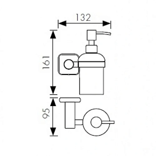 Дозатор жидкого мыла Kaiser KH-4710 бронза цинк Дозатор жидкого мыла Kaiser KH-4710 бронза цинк