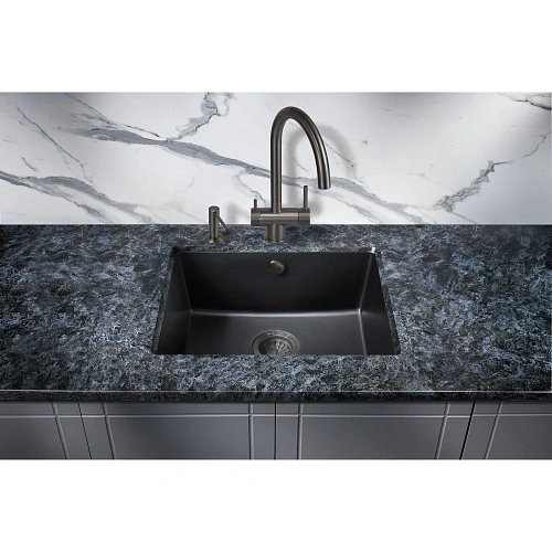 Кухонная мойка Milacio Leon 55 Cuarzo (MC.77081), черный матовый Кухонная мойка Milacio Leon 55 Cuarzo (MC.77081), черный матовый