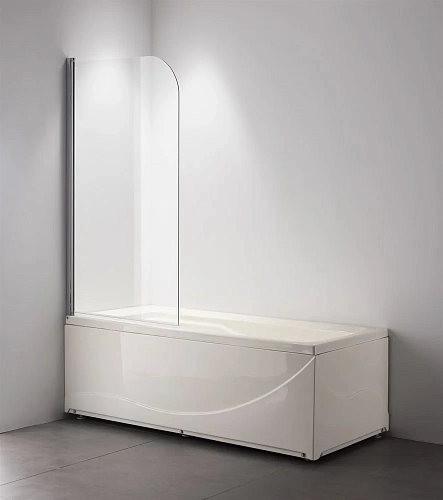 Шторка на ванну Taliente 80x140см, распашная, прозрачное стекло 6мм, профиль хром TA-0814CP Шторка на ванну Taliente 80x140см, распашная, прозрачное стекло 6мм, профиль хром TA-0814CP