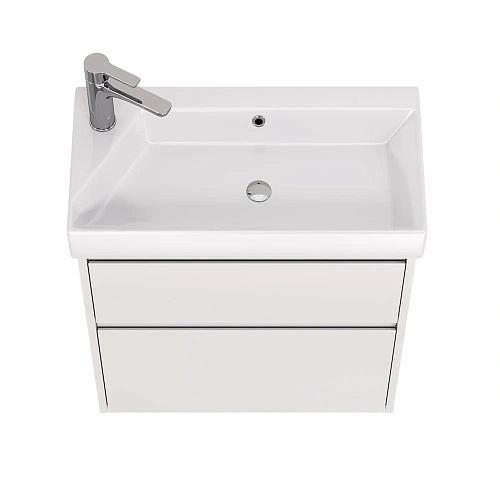 Тумба под раковину DREJA SLIM, 65 см, подвесная/напольная, 2 ящика, белый глянец 99.0401 Тумба под раковину DREJA SLIM, 65 см, подвесная/напольная, 2 ящика, белый глянец 99.0401