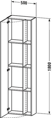 Шкаф-пенал Duravit DuraStyle DS1248L5353 Шкаф-пенал Duravit DuraStyle DS1248L5353