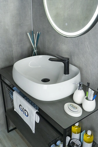 Раковина Gid N9048 51185 накладная белая 59x46x15 Раковина Gid N9048 51185 накладная белая 59x46x15