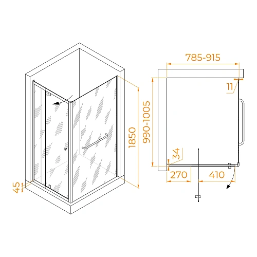 Душевой уголок RGW PA-44-1 (PA-02 + Z-060-1) 800x1000 мм 410844180-011 хром Easy Clean Душевой уголок RGW PA-44-1 (PA-02 + Z-060-1) 800x1000 мм 410844180-011 хром Easy Clean
