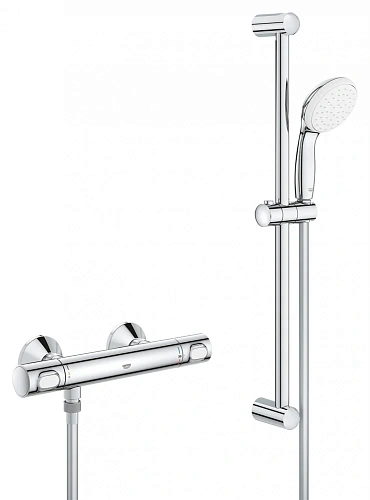 Смеситель для душа GROHE Grohtherm 500, с душевым гарнитуром, хром (34796000) термостат Смеситель для душа GROHE Grohtherm 500, с душевым гарнитуром, хром (34796000) термостат