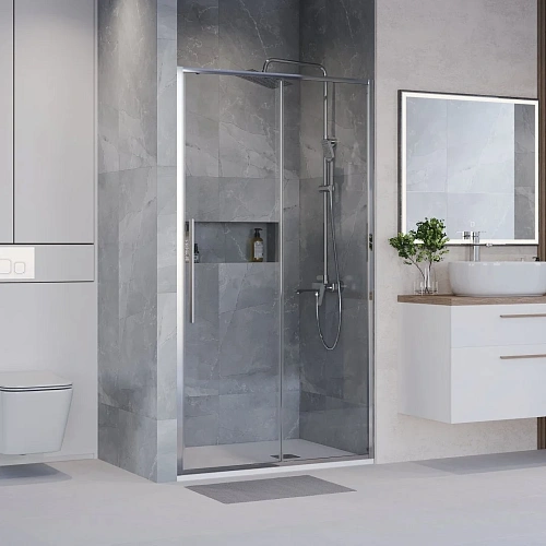 Душевая дверь Niagara Nova NG-64-11A (110x195) хром, стекло прозрачное Душевая дверь Niagara Nova NG-64-11A (110x195) хром, стекло прозрачное