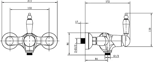 Смеситель для душа Boheme Brillante Ripresa 344 Смеситель для душа Boheme Brillante Ripresa 344
