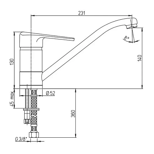 Смеситель для раковины Paini Dax 84CR208RQ встраиваемый Смеситель для раковины Paini Dax 84CR208RQ встраиваемый