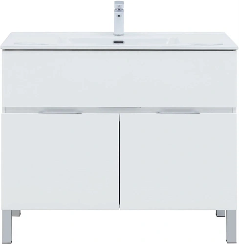 Комплект мебели Aquanet Алвита New 100 1 ящик, 2 дверцы, белый матовый 00274184 Комплект мебели Aquanet Алвита New 100 1 ящик, 2 дверцы, белый матовый 00274184