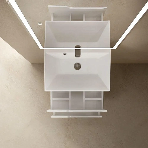 Тумба под раковину AQUAme AQM900360WH S3 подвесная 60 см белый глянец Тумба под раковину AQUAme AQM900360WH S3 подвесная 60 см белый глянец