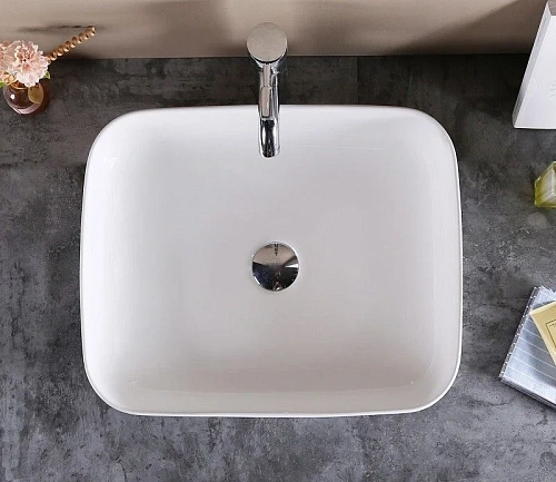 Раковина CeramaLux 78104 накладная, белый Раковина CeramaLux 78104 накладная, белый