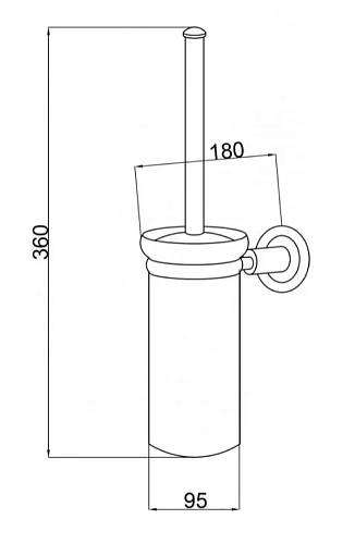 Ершик для унитаза Boheme Murano 10913-W-G Ершик для унитаза Boheme Murano 10913-W-G