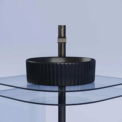 Раковина Ceramica Nova ELEMENT CN6057MB черный матовый накладная Раковина Ceramica Nova ELEMENT CN6057MB черный матовый накладная