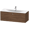 Картинка анонса товара «тумба под раковину duravit brioso br421401021 подвесная 122 см орех темный»