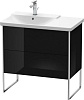 Картинка анонса товара «тумба под раковину duravit xsquare s446404040 напольная 81 см черный глянцевый»