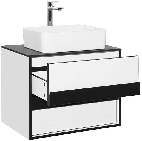 Тумба под раковину Style Line Амстердам 70 со столешницей, белый матовый ЛС-000010041 Тумба под раковину Style Line Амстердам 70 со столешницей, белый матовый ЛС-000010041