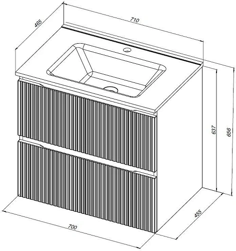 Тумба под раковину Aquanet Джейн Flat 70 маренго 00335428 подвесная Тумба под раковину Aquanet Джейн Flat 70 маренго 00335428 подвесная