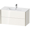 Картинка анонса товара «тумба под раковину duravit xviu xv41270b122 подвесная 101 см белая глянцевый»