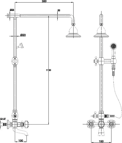 Душевая система Kaiser 90190-2 Душевая система Kaiser 90190-2