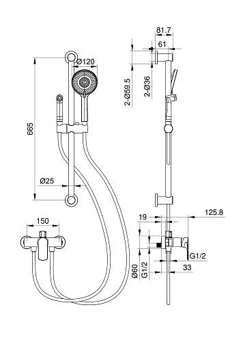 Смеситель для душа Wonzon & Woghand брашированное золото (WW-A4888-BG) Смеситель для душа Wonzon & Woghand брашированное золото (WW-A4888-BG)