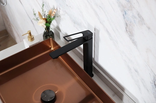 Смеситель для раковины Gid Niagara L057-BM-D L057BMD черный матовый Смеситель для раковины Gid Niagara L057-BM-D L057BMD черный матовый